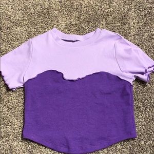 cropped lettuce edged purple top